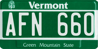 VT license plate AFN660