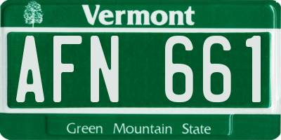 VT license plate AFN661
