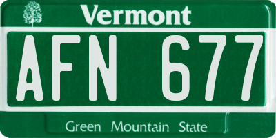 VT license plate AFN677