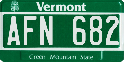 VT license plate AFN682