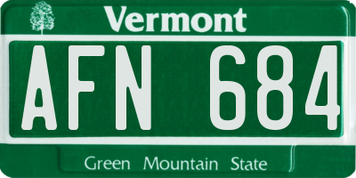 VT license plate AFN684