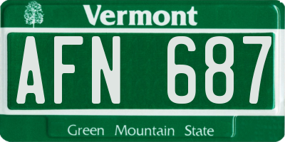 VT license plate AFN687