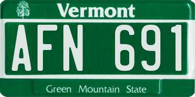 VT license plate AFN691