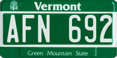 VT license plate AFN692