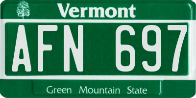 VT license plate AFN697