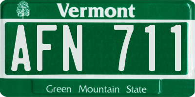 VT license plate AFN711