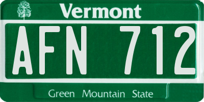 VT license plate AFN712