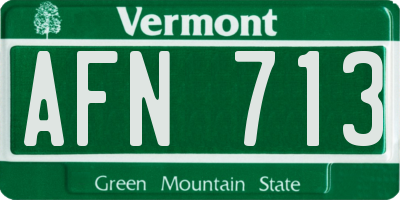 VT license plate AFN713
