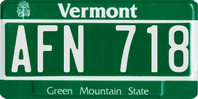 VT license plate AFN718