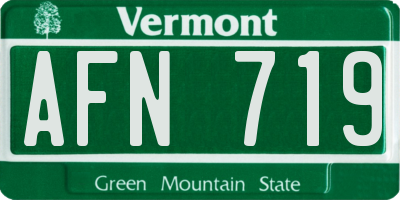 VT license plate AFN719