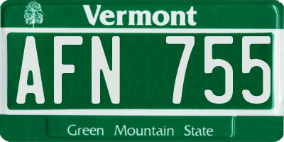 VT license plate AFN755
