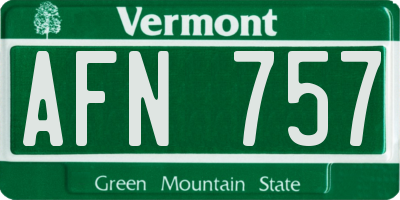 VT license plate AFN757