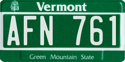 VT license plate AFN761
