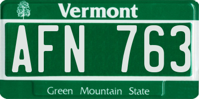 VT license plate AFN763