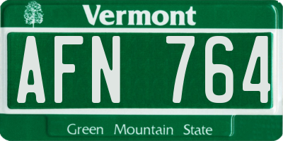 VT license plate AFN764