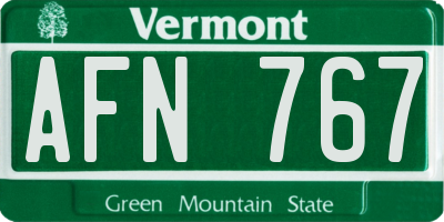VT license plate AFN767
