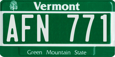 VT license plate AFN771