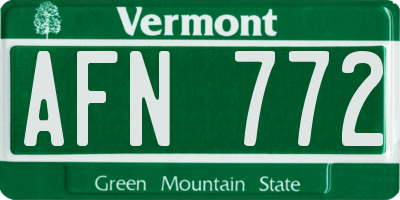 VT license plate AFN772