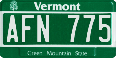 VT license plate AFN775