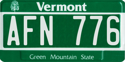 VT license plate AFN776