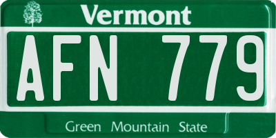 VT license plate AFN779