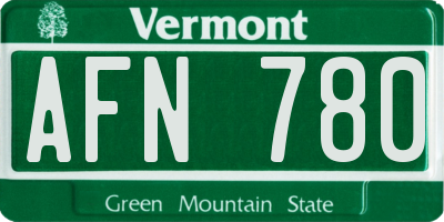 VT license plate AFN780