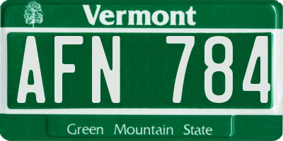 VT license plate AFN784