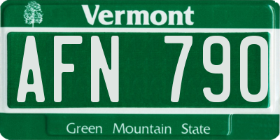 VT license plate AFN790