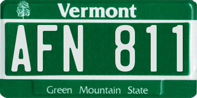 VT license plate AFN811