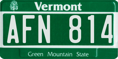 VT license plate AFN814