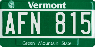 VT license plate AFN815