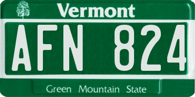 VT license plate AFN824