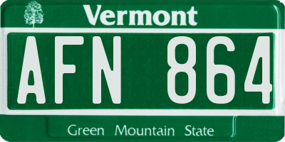 VT license plate AFN864