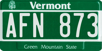 VT license plate AFN873