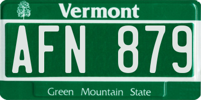 VT license plate AFN879