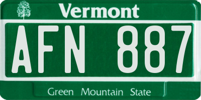 VT license plate AFN887