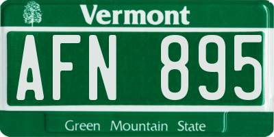 VT license plate AFN895