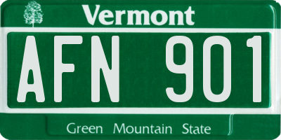 VT license plate AFN901