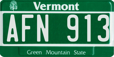 VT license plate AFN913