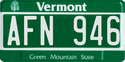 VT license plate AFN946