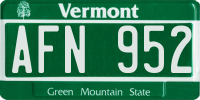 VT license plate AFN952