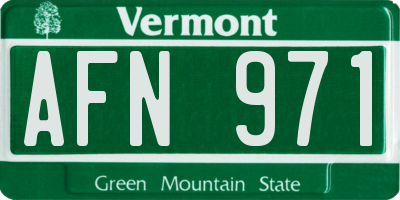 VT license plate AFN971