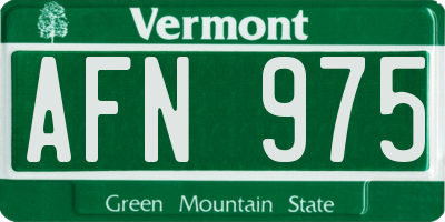 VT license plate AFN975