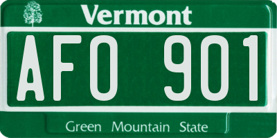 VT license plate AFO901