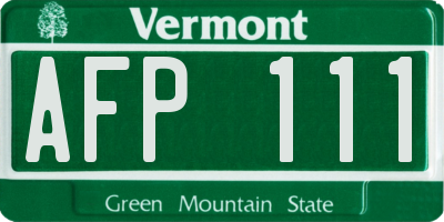 VT license plate AFP111