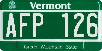 VT license plate AFP126
