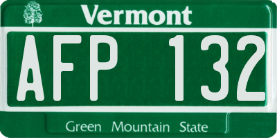 VT license plate AFP132