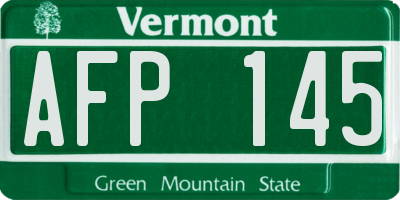 VT license plate AFP145