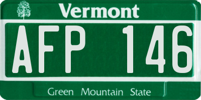 VT license plate AFP146
