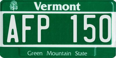 VT license plate AFP150